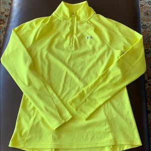 Under Armour Heat Gear Quarter Zip Jacket Yellow